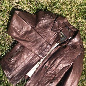 Neutral Italian Leather Jacket